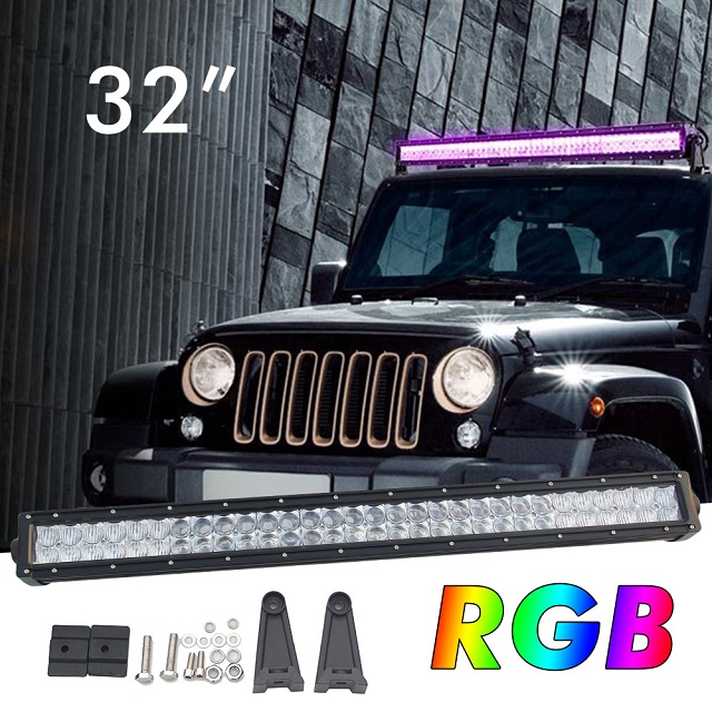 Jeep RGB Dual Fila 22-52 pulgadas Barra de luz LED JG-9624R