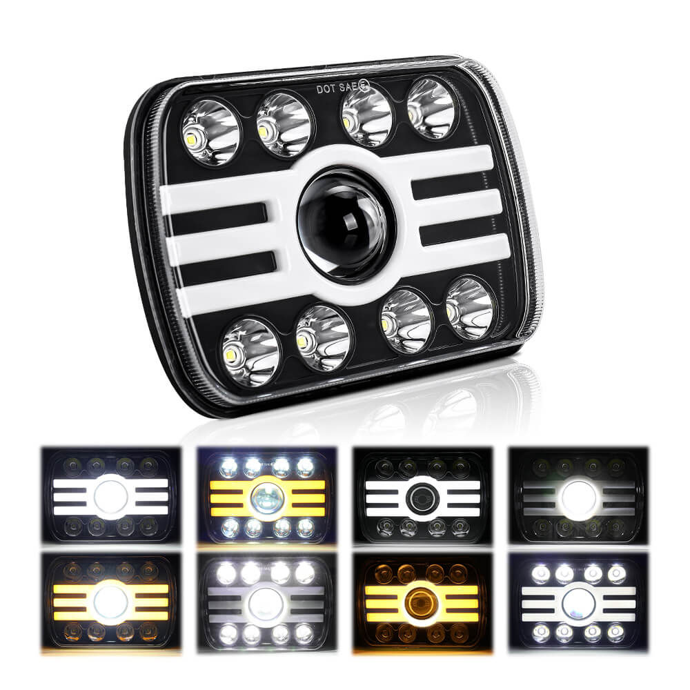 Flólfos delanteros del ángulo de color dual 7x6 LED JG-T002H