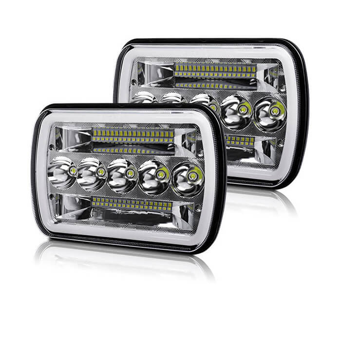 7x6 Angel Eyes Drl Led Square Flight para camión JG-1003-HP