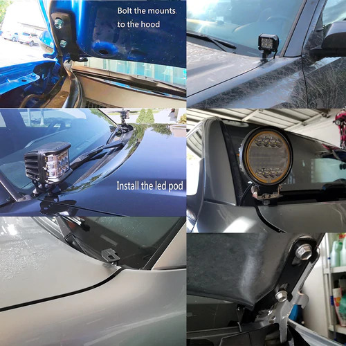 Ford F150 2004-2014&SVT Raptor 2010-2014 Soporte de luz de zanja para capó JG-MQ013